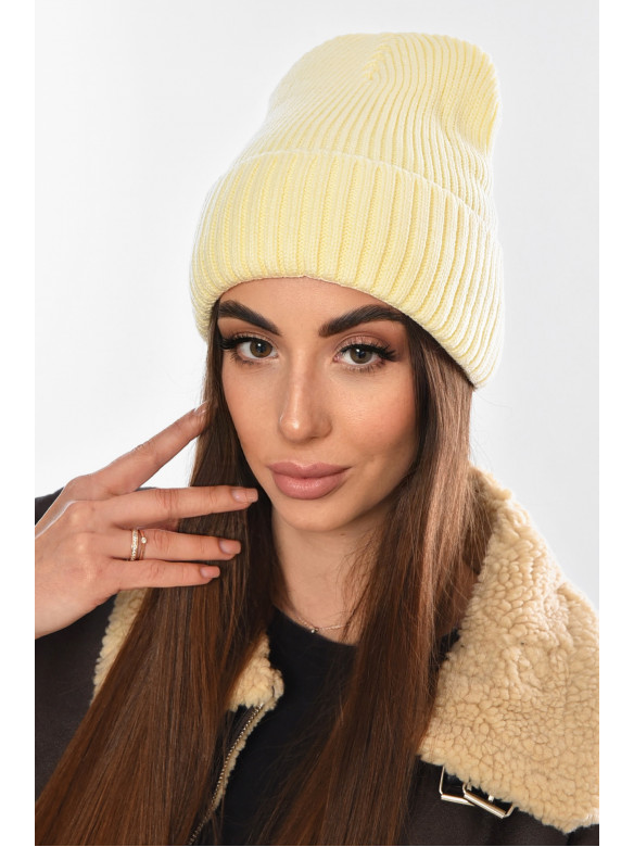 Шапка женская на флисе цвета масло 208468C