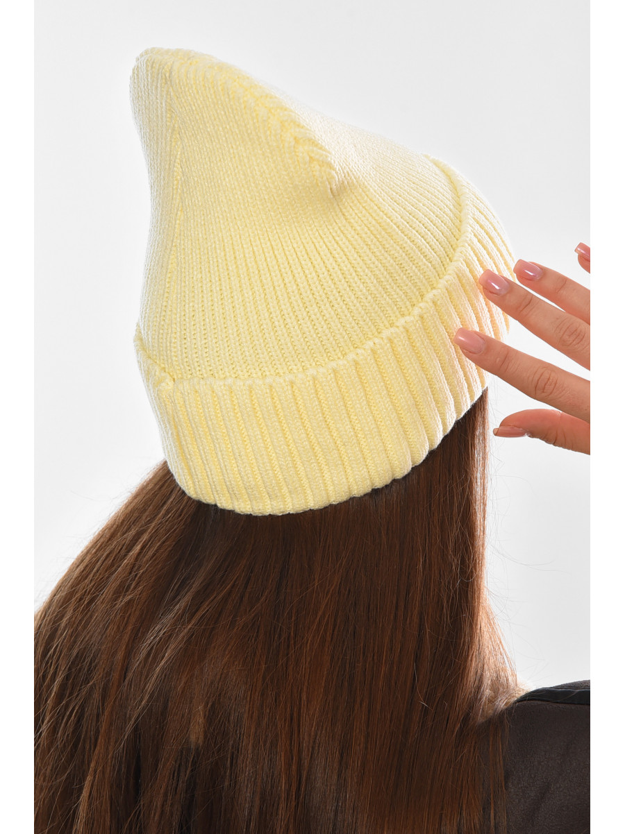 Шапка женская на флисе цвета масло 208468C
