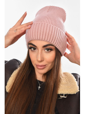 Шапка женская на флисе розового  цвета 208469C