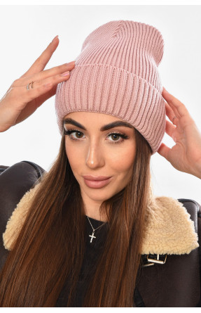 Шапка жіноча на флісі рожевого кольору 208469C