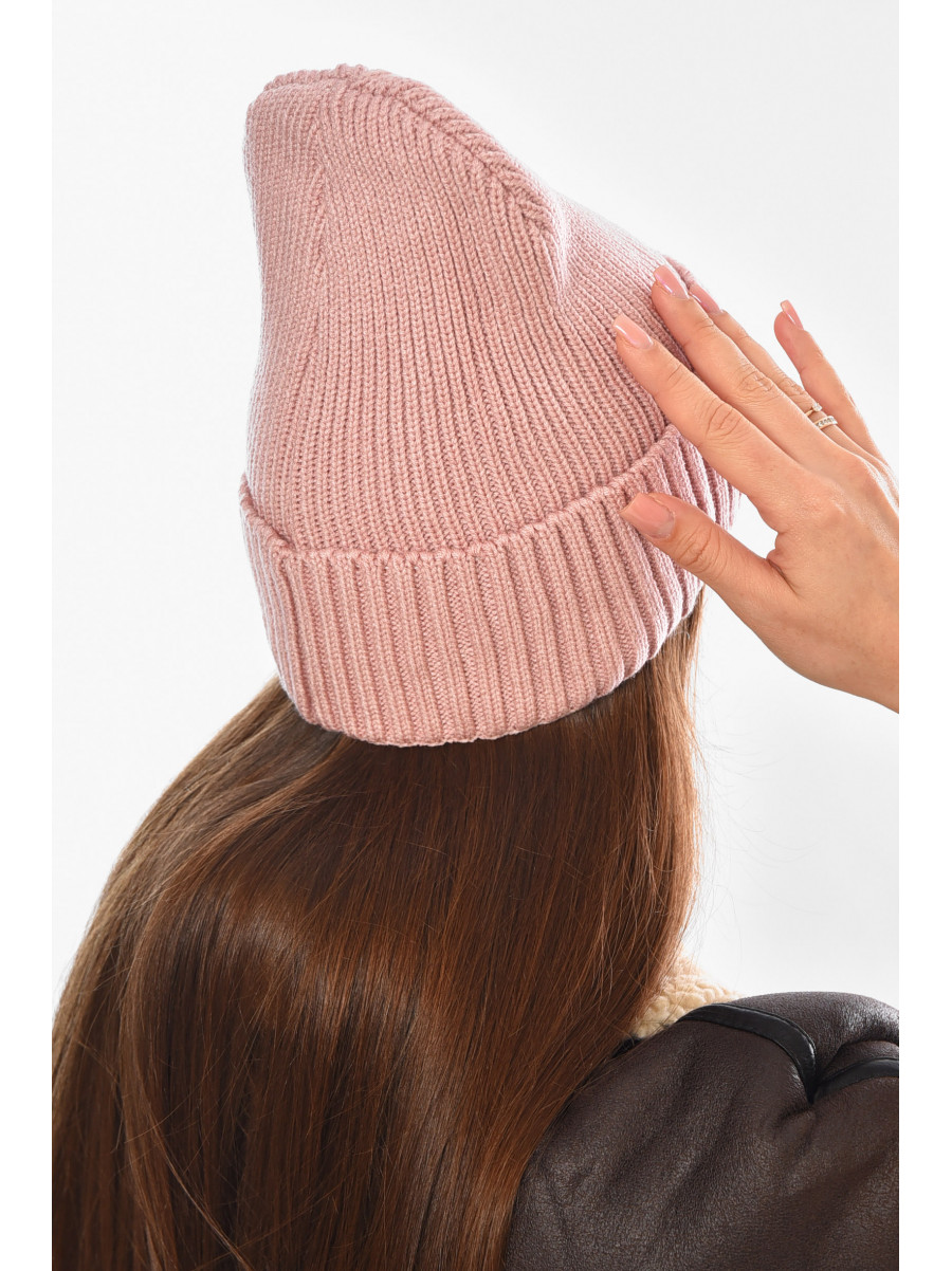 Шапка женская на флисе розового  цвета 208469C