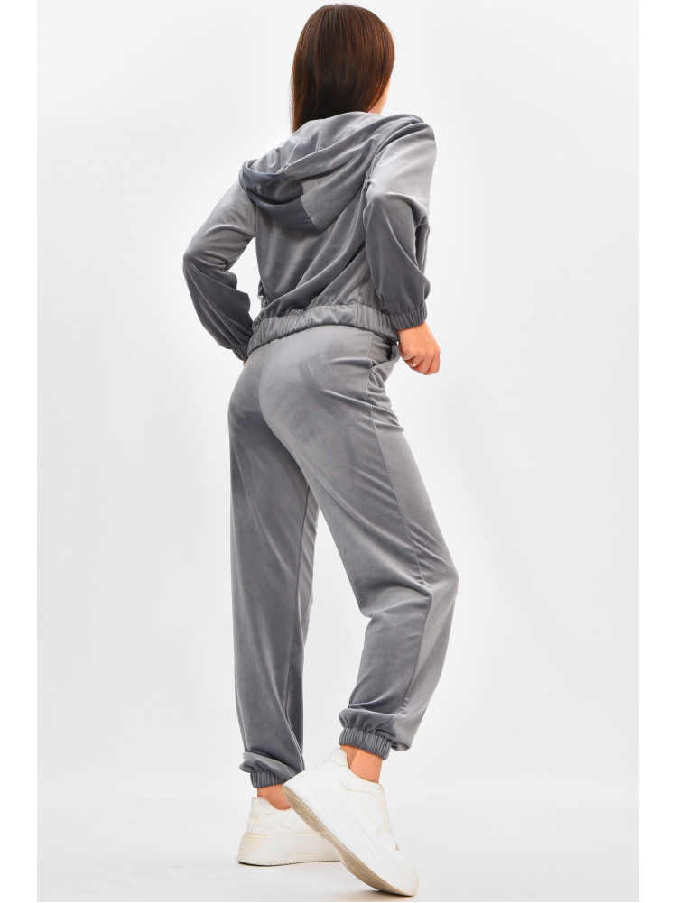 Спортивный костюм женский однотонный тёмно-серого цвета 1658-1 208483C
