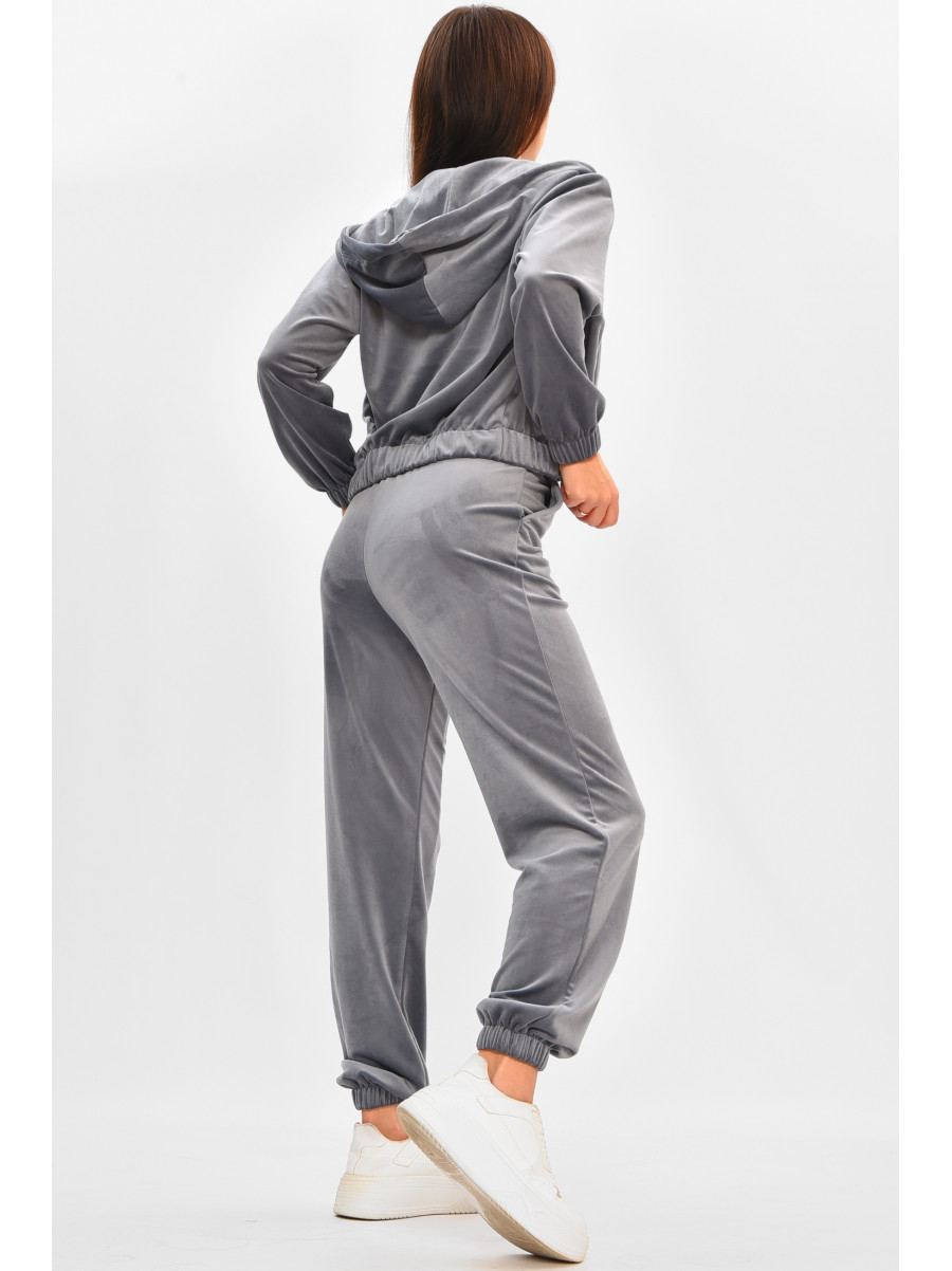 Спортивный костюм женский однотонный тёмно-серого цвета 1658-1 208483C