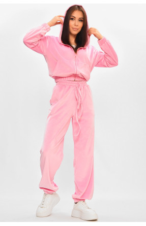 Спортивный костюм женский однотонный светло-розового цвета 1658-2 208484C Спортивный костюм женский однотонный светло-розового цвета 1658-2 208484C