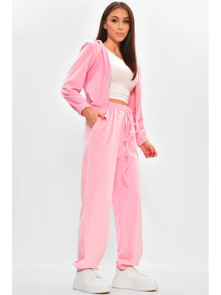 Спортивный костюм женский однотонный светло-розового цвета 1658-2 208484C