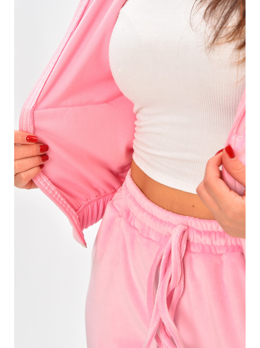 Спортивный костюм женский однотонный светло-розового цвета 1658-2 208484C