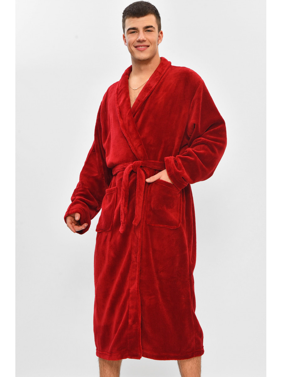 Халат мужской махровый бордового цвета 7711 208486C