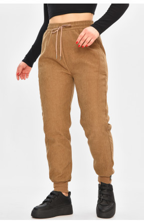 Спортивные штаны женские на искусственном меху бежевого цвета 2039 208487C Спортивные штаны женские на искусственном меху бежевого цвета 2039 208487C