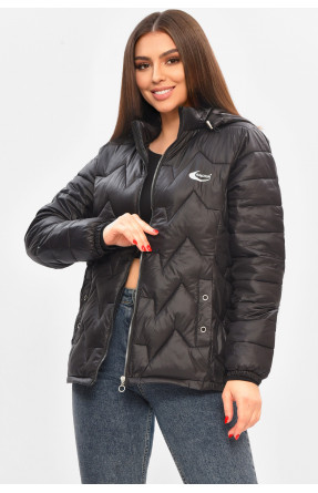 Куртка жіноча демісезонна чорного кольору В-327 208489C