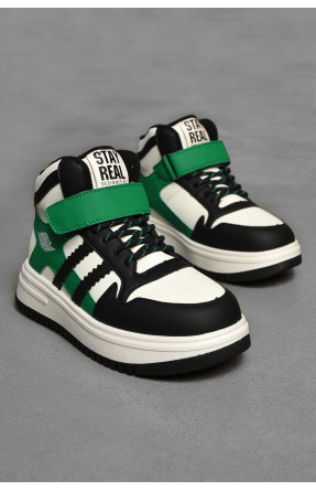 Хайтопы детские зима на меху зеленого цвета 31-2 208494C Хайтопы детские зима на меху зеленого цвета 31-2 208494C