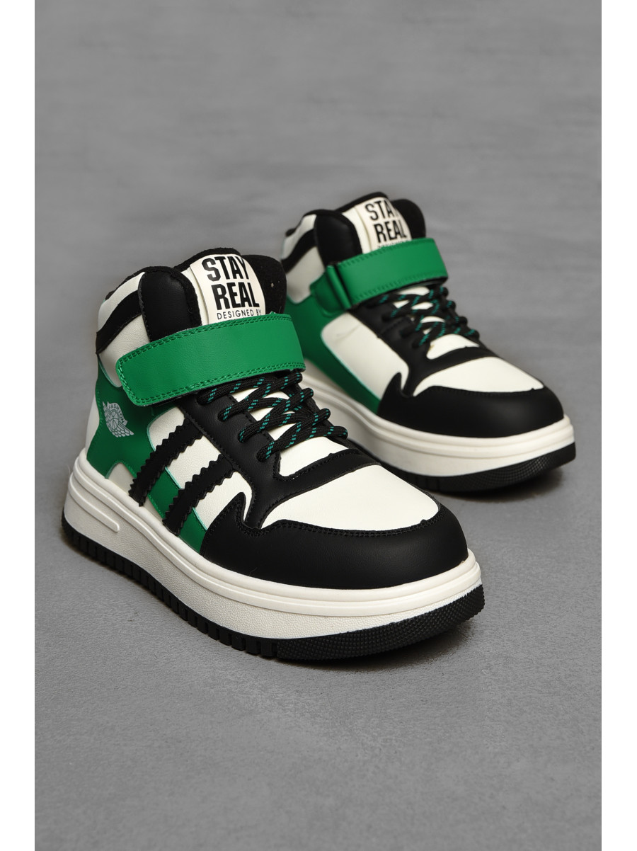 Хайтопы детские зима на меху зеленого цвета 31-2 208494C