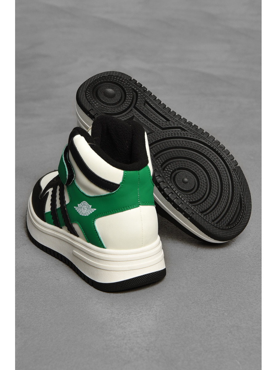 Хайтопы детские зима на меху зеленого цвета 31-2 208494C