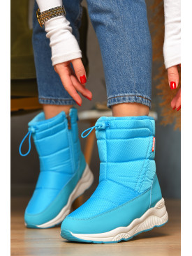 Дутики жіночі на хутрі блакитного кольору 741-3 208498C