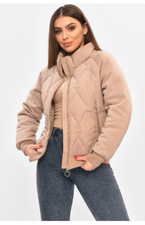Куртка жіноча демісезонна бежевого кольору 191 208503C