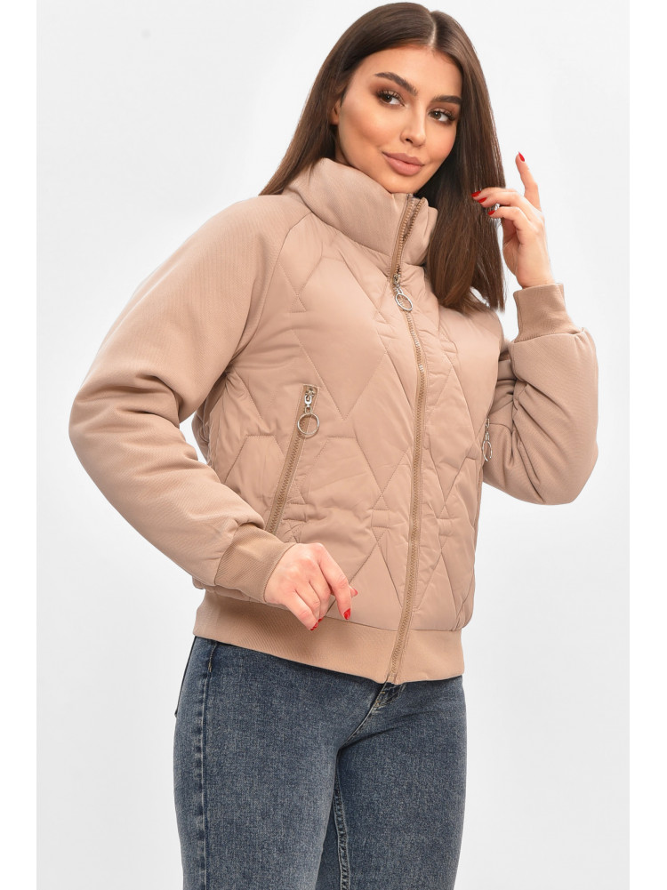 Куртка жіноча демісезонна бежевого кольору 191 208503C