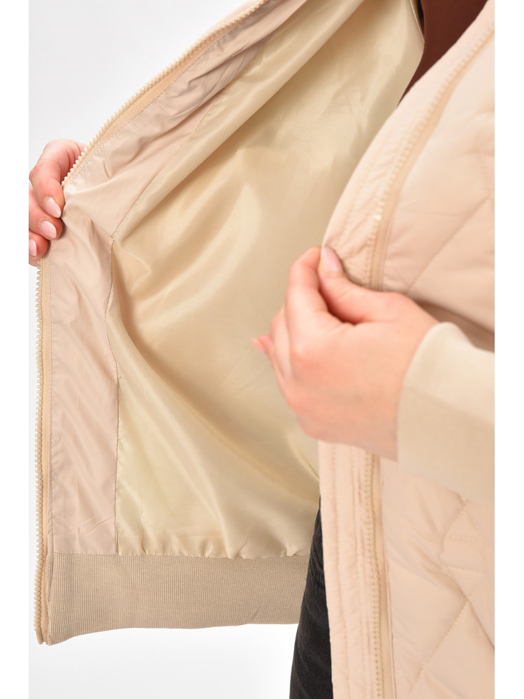 Куртка жіноча демісезонна світло-бежевого кольору 191 208504C