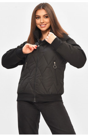 Куртка жіноча демісезонна чорного кольору 191 208505C