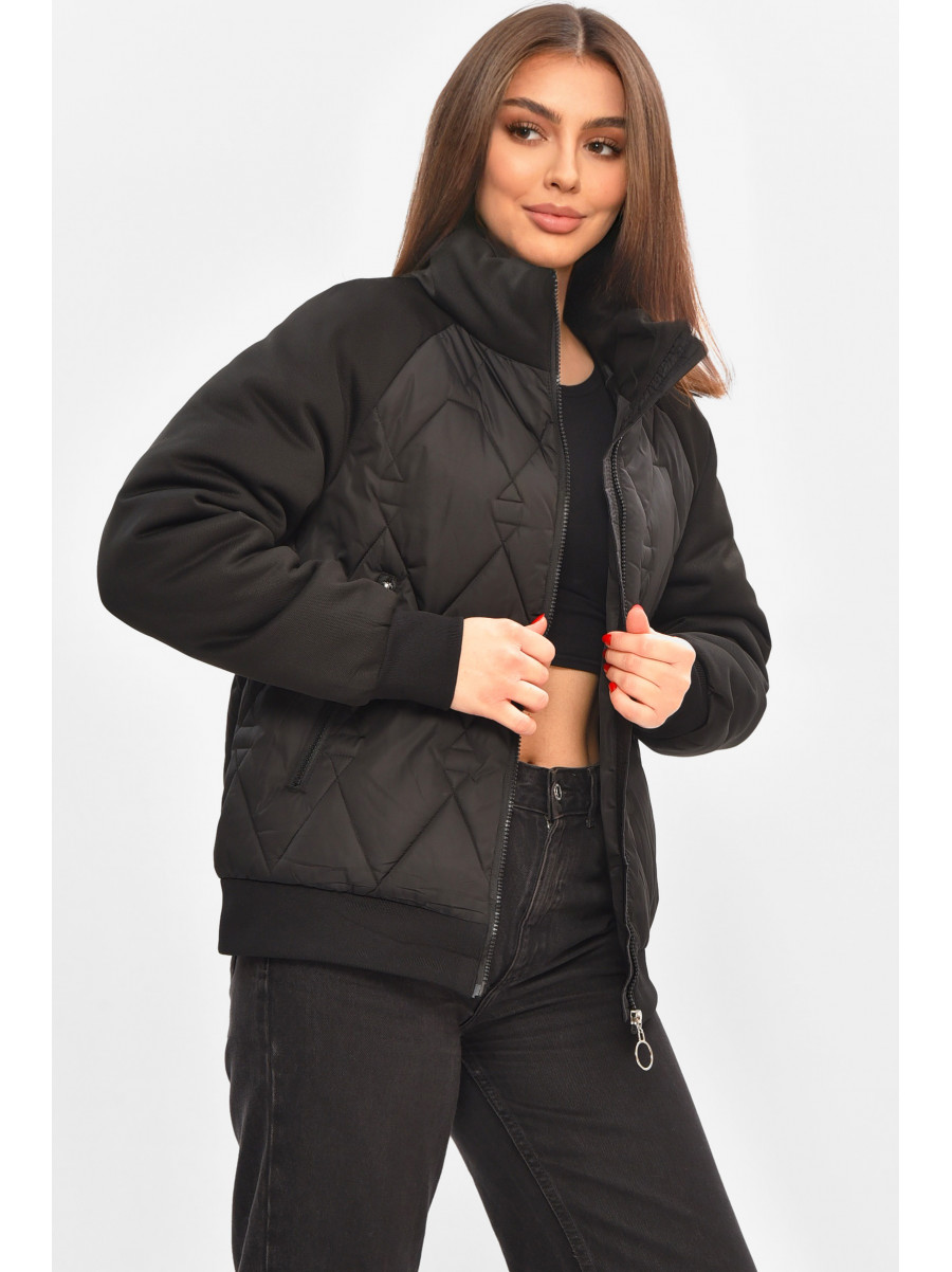 Куртка жіноча демісезонна чорного кольору 191 208505C
