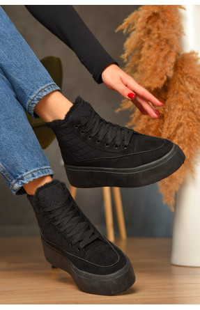Ботинки женские зимние черного цвета 2024-20-2 208509C Ботинки женские зимние черного цвета 2024-20-2 208509C