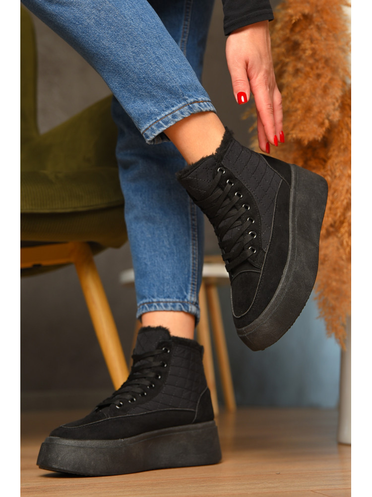 Ботинки женские зимние черного цвета 2024-20-2 208509C