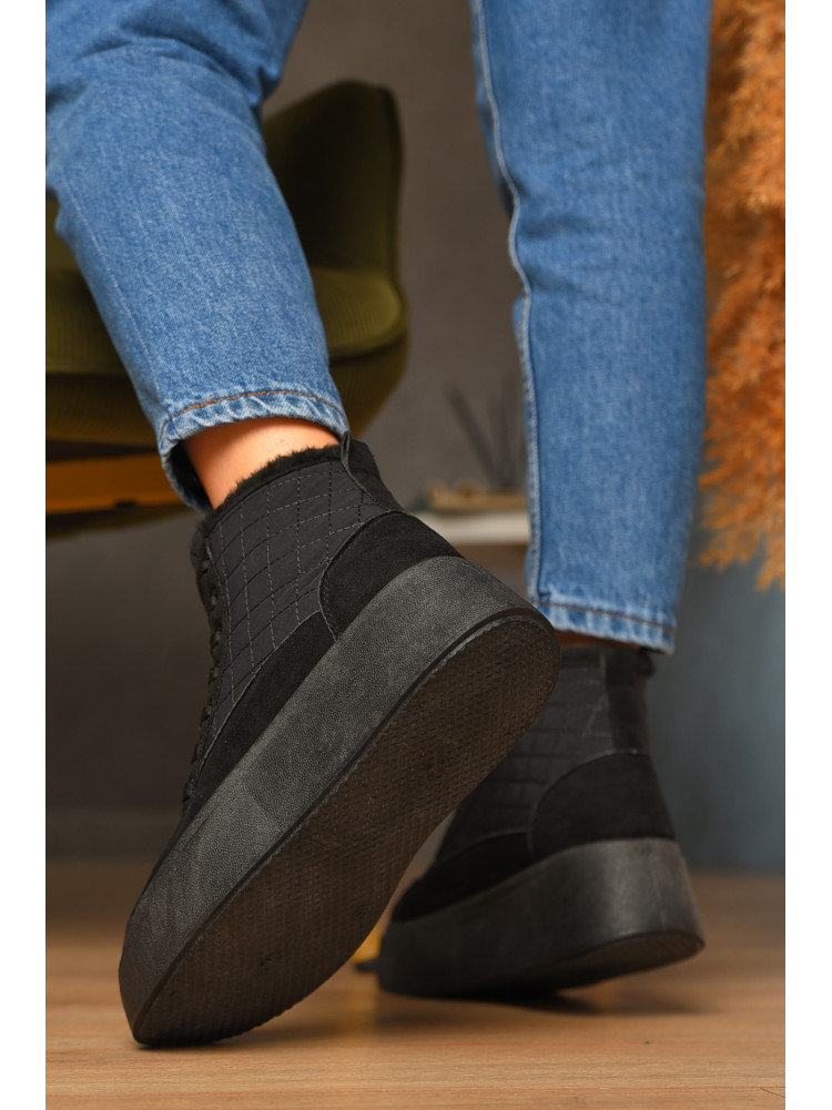 Ботинки женские зимние черного цвета 2024-20-2 208509C