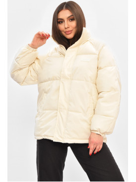 Куртка женская демисезонная молочного цвета 521 208510C
