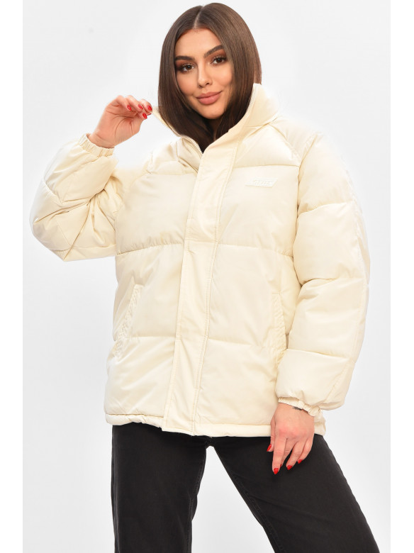 Куртка жіноча демісезонна молочного кольору 521 208510C