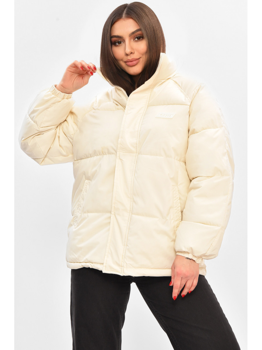 Куртка жіноча демісезонна молочного кольору 521 208510C
