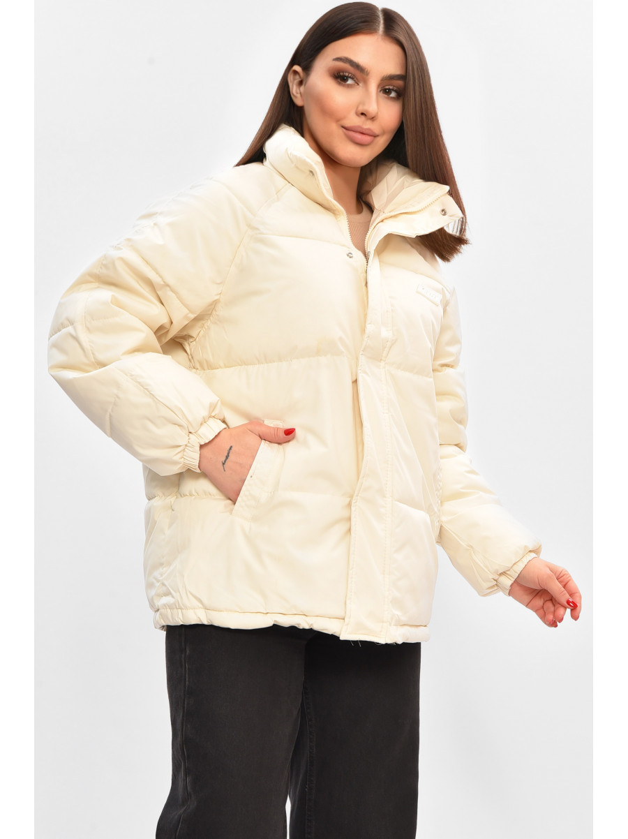 Куртка жіноча демісезонна молочного кольору 521 208510C