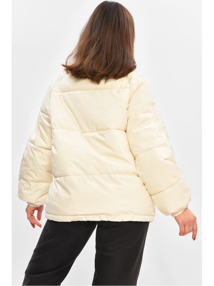 Куртка жіноча демісезонна молочного кольору 521 208510C