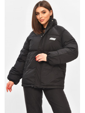 Куртка жіноча демісезонна чорного кольору 521 208511C Куртка жіноча демісезонна чорного кольору 521 208511C