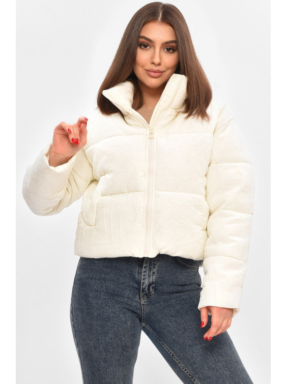 Куртка жіноча демісезонна білого кольору 17279 208512C