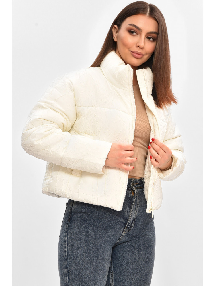 Куртка жіноча демісезонна білого кольору 17279 208512C