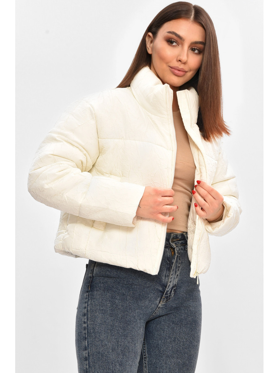 Куртка жіноча демісезонна білого кольору 17279 208512C