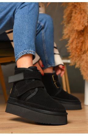 Угги женские на меху черного цвета 5510-1 208517C