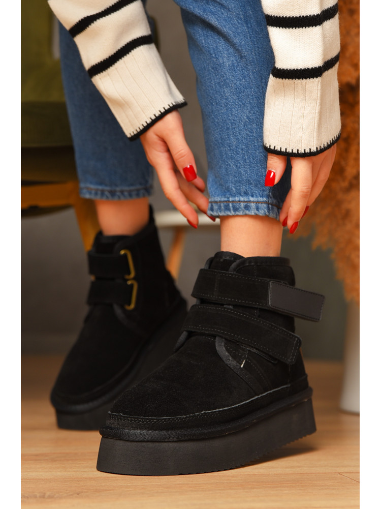 Угги женские на меху черного цвета 5510-1 208517C