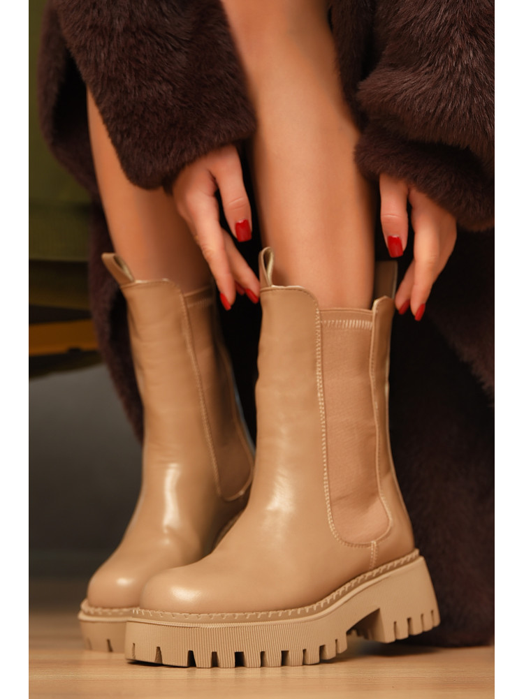 Ботинки женские зимние бежевого цвета D41-20 208520C