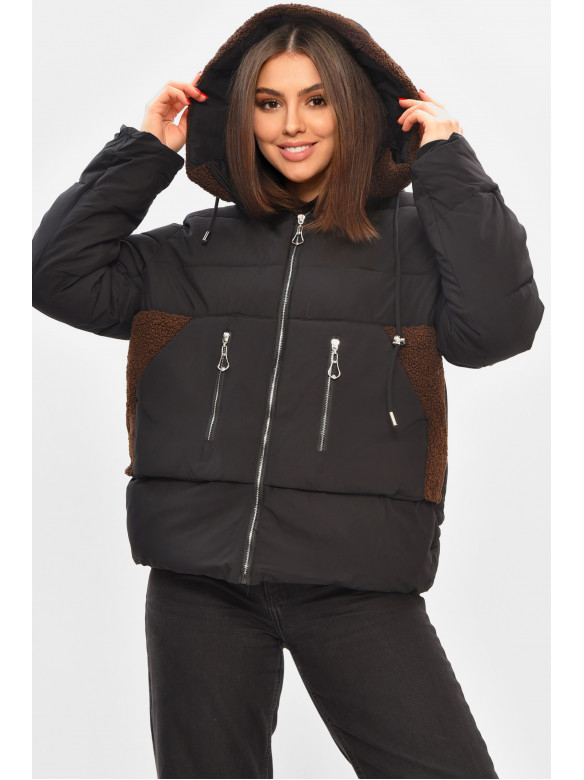 Куртка жіноча демісезонна чорного кольору 2313 208523C