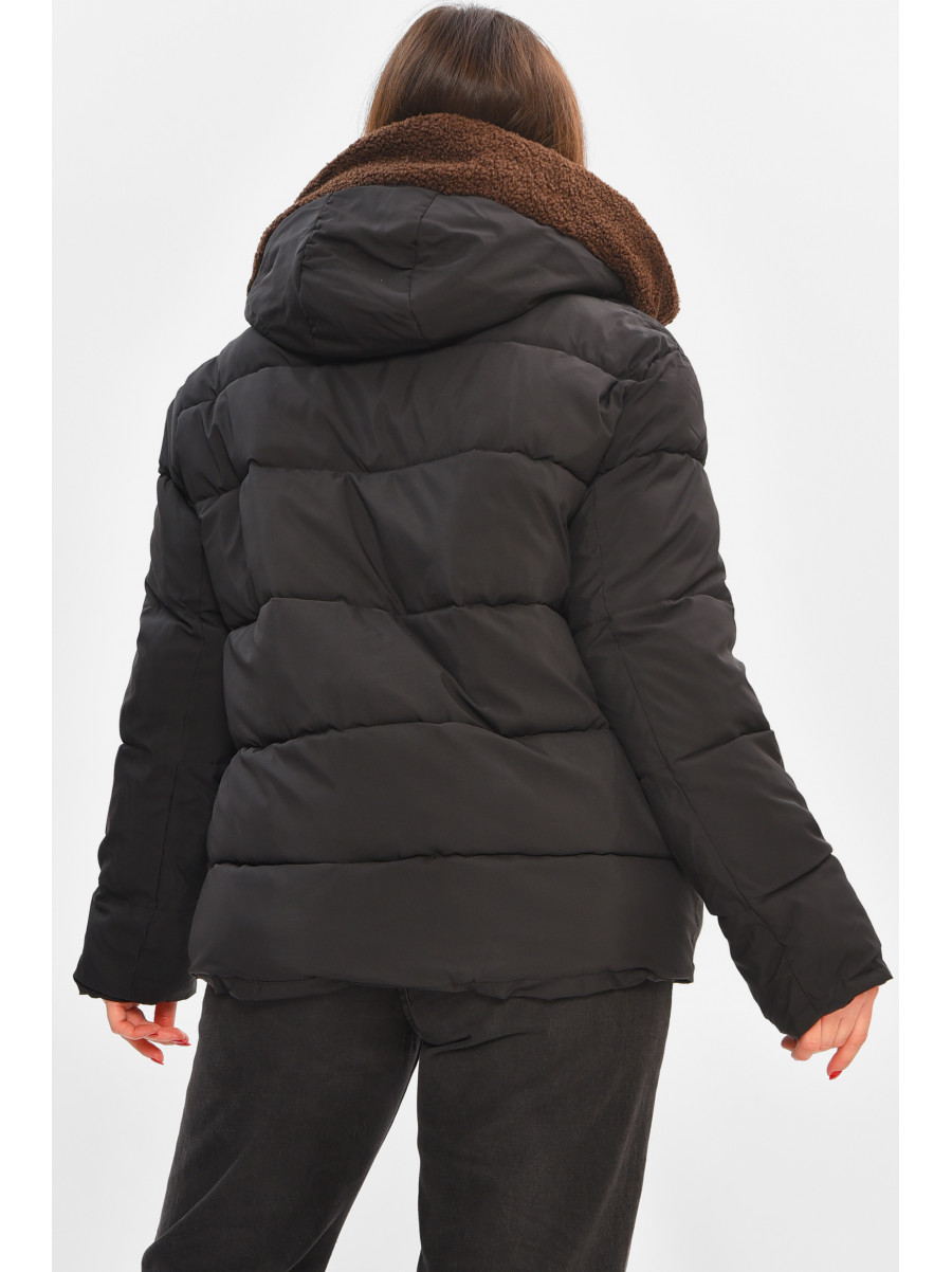Куртка жіноча демісезонна чорного кольору 2313 208523C