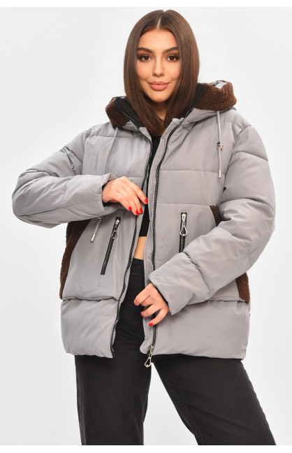 Куртка жіноча демісезонна сірого кольору 2313 208524C