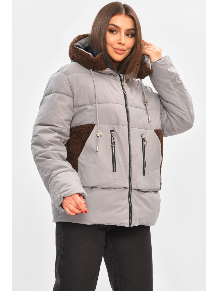 Куртка жіноча демісезонна сірого кольору 2313 208524C