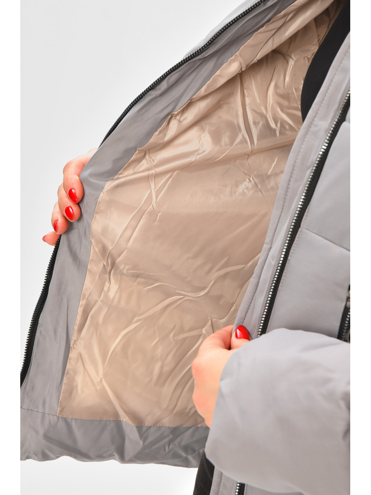Куртка жіноча демісезонна сірого кольору 2313 208524C