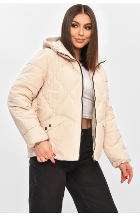 Куртка жіноча демісезонна молочного кольору 8032 208526C