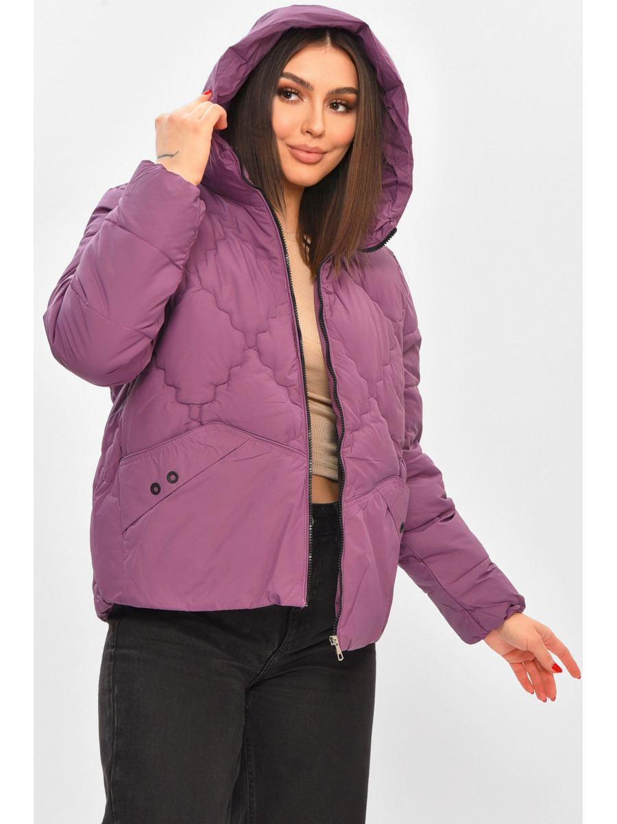 Куртка жіноча демісезонна фіолетового кольору 8032 208527C
