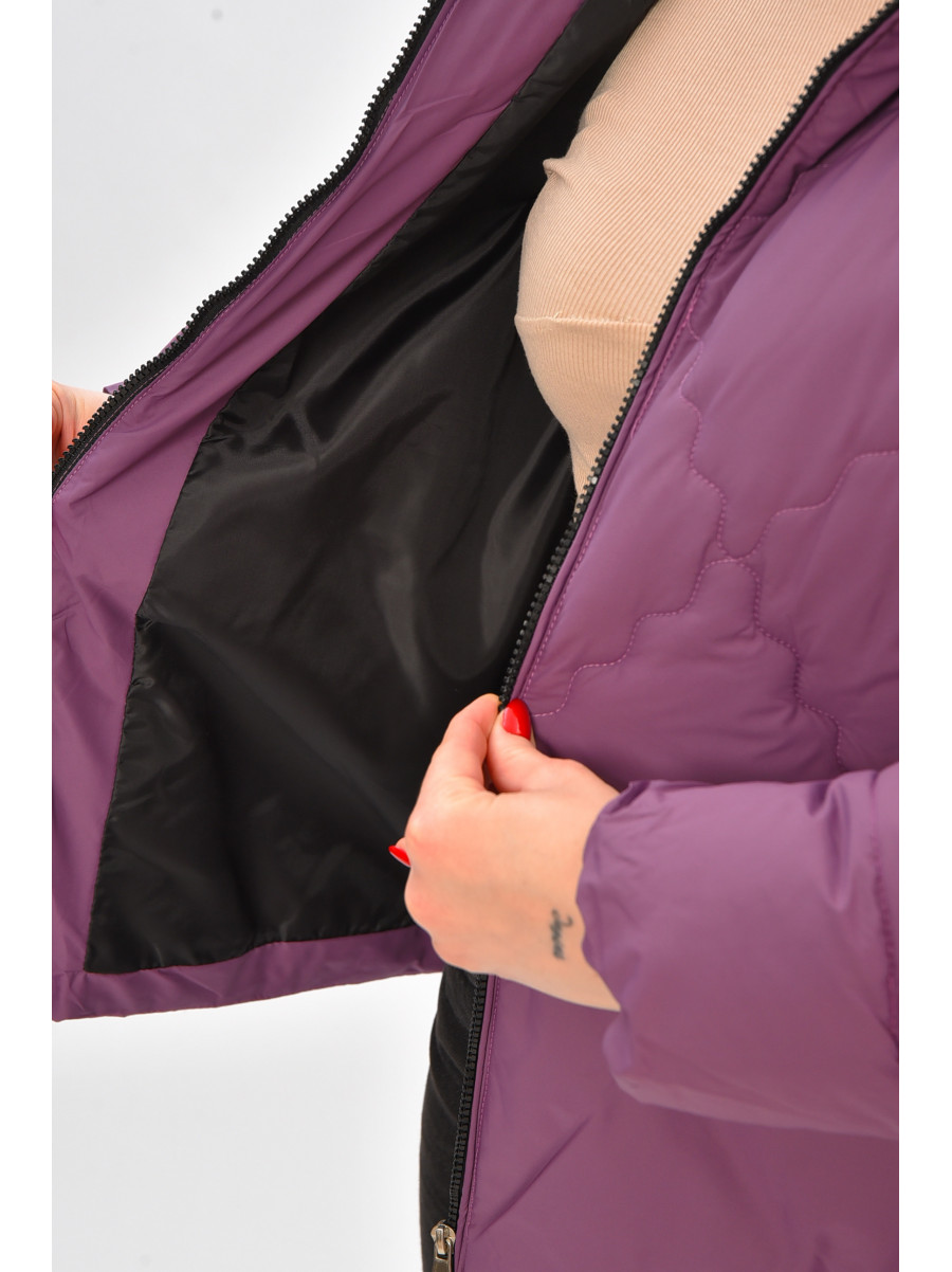 Куртка жіноча демісезонна фіолетового кольору 8032 208527C