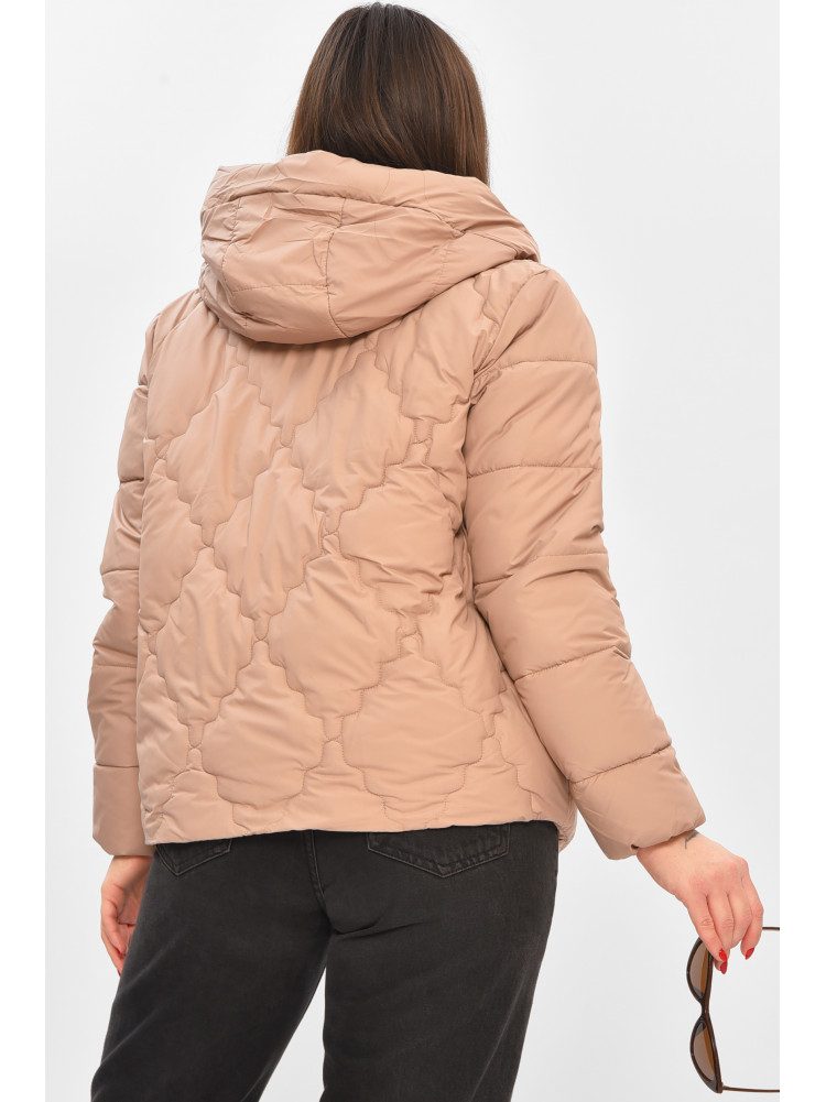 Куртка жіноча демісезонна бежевого кольору 8032 208528C