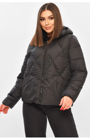 Куртка жіноча демісезонна чорного кольору 8032 208529C