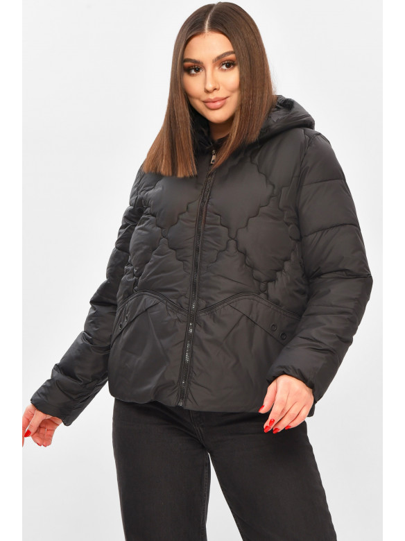 Куртка жіноча демісезонна чорного кольору 8032 208529C