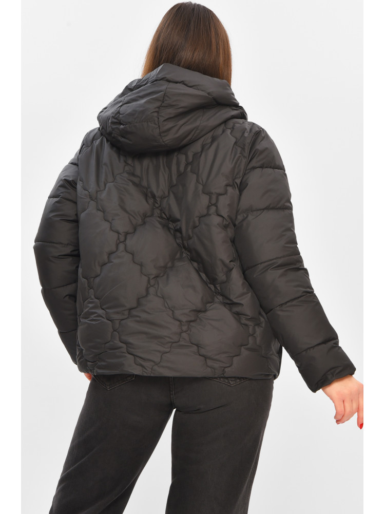 Куртка жіноча демісезонна чорного кольору 8032 208529C