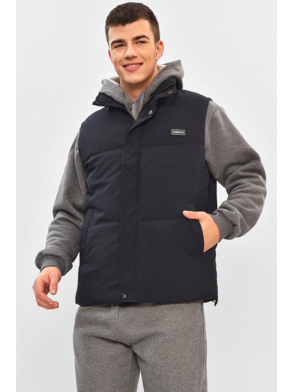 Жилетка мужская демисезонная черного цвета b-1 208530C